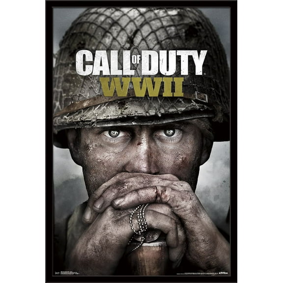 Call of Duty: WWII - Key Art Wall Poster, 22.375" x 34", Framed