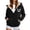 Blue, variant on Hoodies for Women Halloween Ghost Print Fleece Hoodie Jacket Zip up Sherpa Lined Loose Casual Warm Outerwear