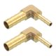 thumbnail image 1 of Conector de codo en ángulo recto de latón de 2 paquetes, adaptador de latón de 5/16"x3/16" ID, accesorios de manguera de aire, reductor para conectar agua, combustible, aire y mangueras de aceite, 1 of 7