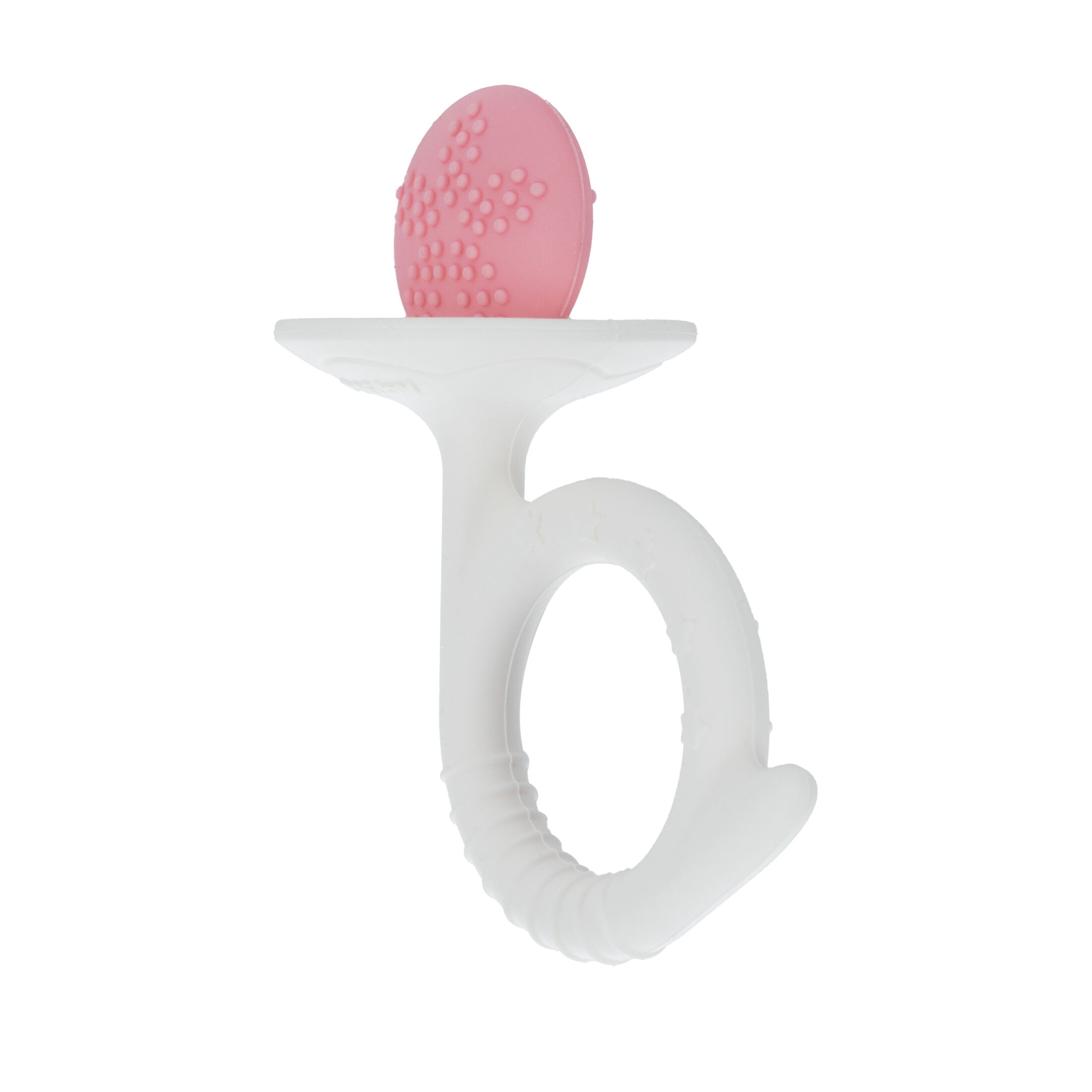 Nuby 2pk Silicone Fun Teether, Chick & Tuba Teether, Pink & Purple