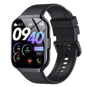 Smart Watch Fits for Android and iPhone 1.96 Smartwatch for Men Women 110+ Sports Modes Fitness Tracker with Answer Make Calls/Message Reminder, IP68 Waterproof for Gift (Black)