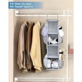 thumbnail image 2 of Short Hanging Shoe Organizer for Closet Storage with Mesh Side Pockets Holds 8 Pairs, Hanging Shoe Rack Hanger RV, Camper, Grey, 2 of 7