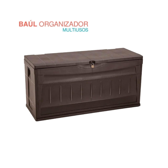Baul Caja Almacenamiento Contenedor Plastico Resistente Pido Todo BMULW01-BK