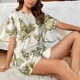 thumbnail image 4 of Rocae Chickens for Two Piece Sleepwear Pajamas Sets for Women Soft Short-Sleeved Pjs with Lounge Shorts -Large, 4 of 6