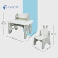 thumbnail image 4 of Escritorio Infantil de Plastico con Silla para Niños Mesa de Estudio para Tareas Resistente Ajustable, 4 of 10