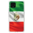 thumbnail image 1 of DistinctInk Clear Shockproof Hybrid Case for Google Pixel 4 XL (6.3" Screen) - TPU Bumper, Acrylic Back, Tempered Glass Screen Protector - Red White Green Mexican Flag Mexico, 1 of 1