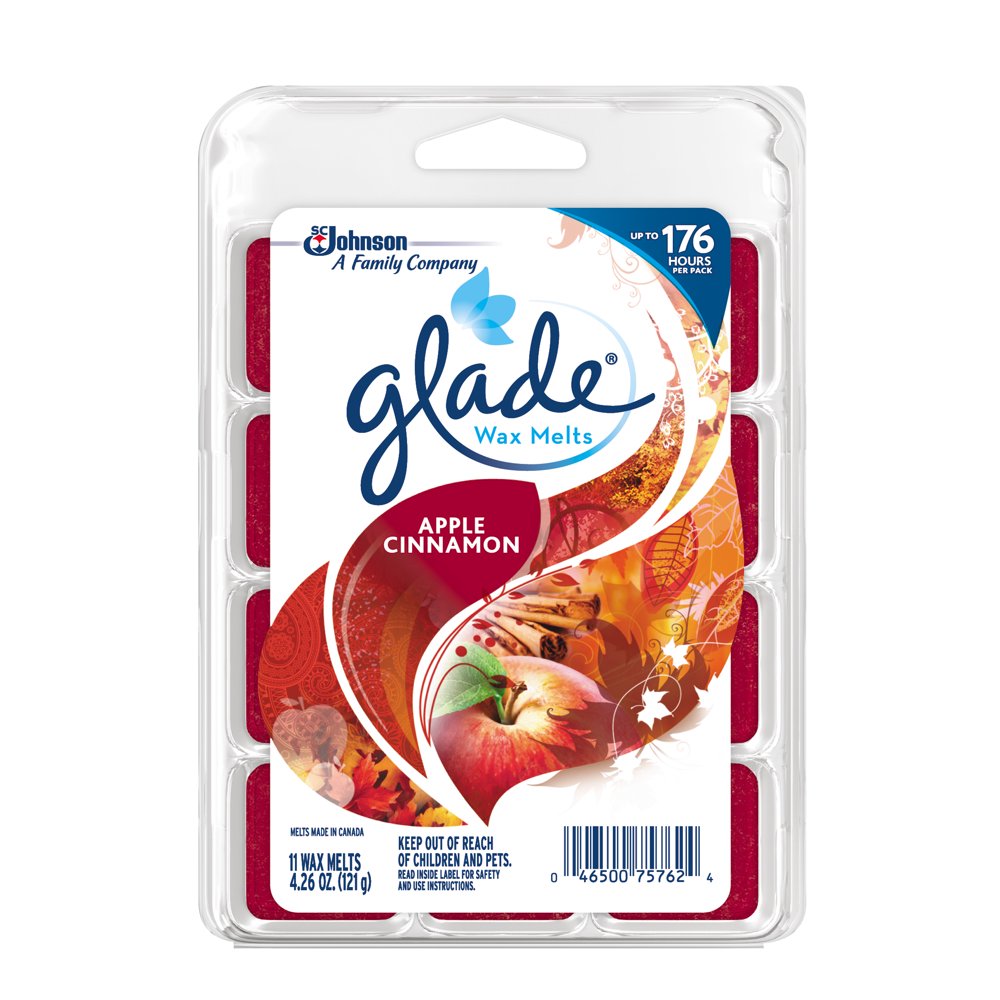 Glade Wax Melts Air Freshener Refill, Apple Cinnamon, 11 refills, 4.26