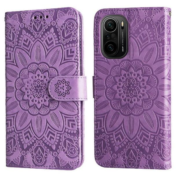 Funda tipo cartera GANGXUN para Xiaomi Poco F3 Pro , diseño girasol, cuero PU, soporte, cierre magnético, tarjetero