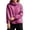 Hot Pink, variant on Women Zip Hooded Jacket High Neck Long Sleeve Smocked Cuffs Solid Casual Loose Travel Workout Windproof Jacket, Black M