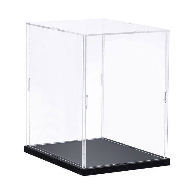 Unique Bargains Clear Display Case Acrylic Box, Assemble Transparent Box Dustproof Showcase 10x10x20cm for Collectibles, Craft