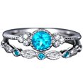 thumbnail image 2 of Naierhg 2Pcs Finger Jewelry Dual Type Non-allergic Durable Fashion Cycle Ring for Gift Lake Blue, 2 of 8