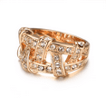 thumbnail image 5 of Yoursfs Twisted Knot Ring For Women Rose Gold Plated Rhinestone CZ Criss Cross Ring Crossover Statement Costume Jewelry (Size 9), 5 of 6