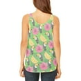 thumbnail image 2 of Tropical Vacation Toucan Pattern Juniors Flowy Side Slit Tank Top Multi MD, 2 of 2