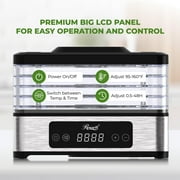Rosewill Compact Rectangular Food Dehydrator, Brushed SS Outer housing, 5 layer trays (Entry model)