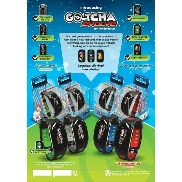 Go tcha Evolve LED Touch Wristband Watch for Pokemon Go with Auto