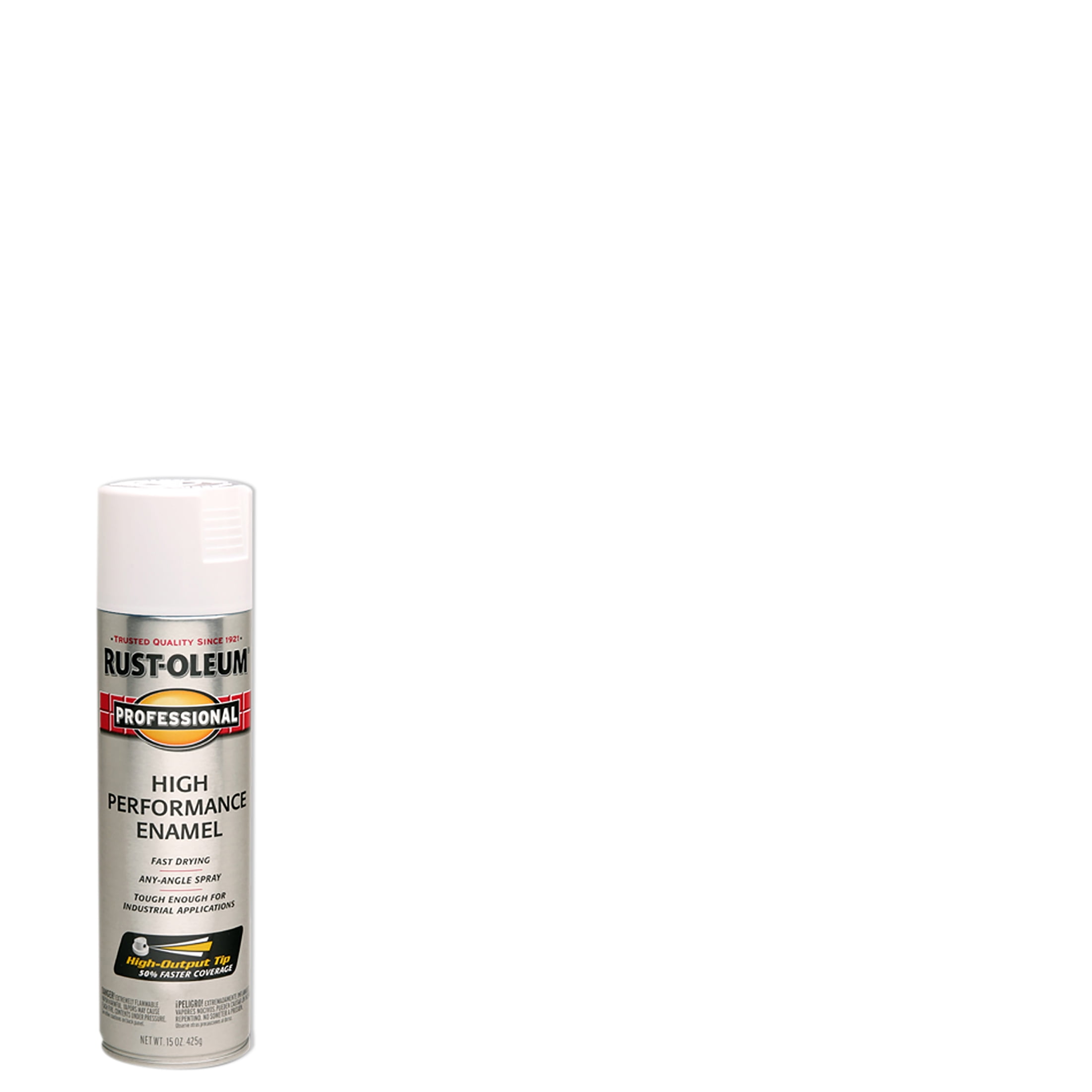 White, Rust-Oleum Professional High Performance Gloss Enamel Spray Paint-7592838, 15 oz