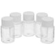 thumbnail image 2 of ColoMX 6 tubos de almacenamiento de plástico transparente con tapas para caja transparente de plástico líquido, botella de muestra, botella líquida de boca ancha, loción, contenedor de viaje, 2 of 8