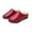 Red, variant on Luxalzxs Winter Warm PU Leather Slippers Slip-on Soft Bottom Anti-Skid Cotton Slippers Indoor Outdoor House Slippers