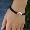 thumbnail image 3 of Sweet Hermit Crab Novelty Suede Leather Metal Bracelet, 3 of 3