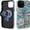 Blue Stained Glass Dragonfly Floral, variant on Case for iPhone 15 [Compatible with MagSafe], Matte Soft Silicone and Hard PC Anti-Scratch Shockproof Protective 2-in-1 Case for Women Men - Pastel Coastal Lighthouse