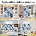 thumbnail image 6 of Blue Floral Kitchen Curtains 84 Inch Length, Watercolor Country Flower Pastoral Rose Grommet Top Bedroom Living Room Curtains, Light Filtering Cafe Curtain Drapes 2 Panels Set 84''x84'', 6 of 9