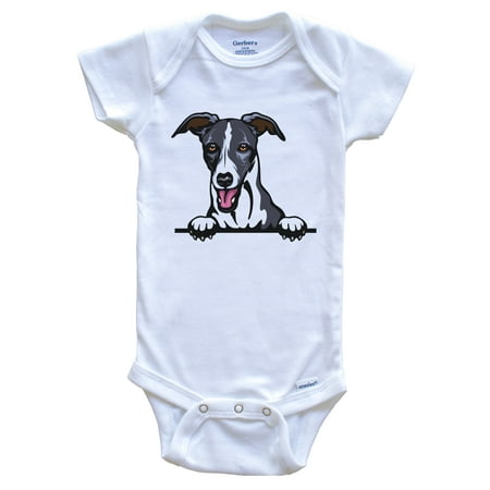 

Whippet Dog Breed Cute One Piece Baby Bodysuit 6-9 months white
