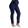thumbnail image 1 of Pantalon Taille Haute de Maternité pour Femmes Enceintes, Uni, Décontracté, Long, 1 of 6