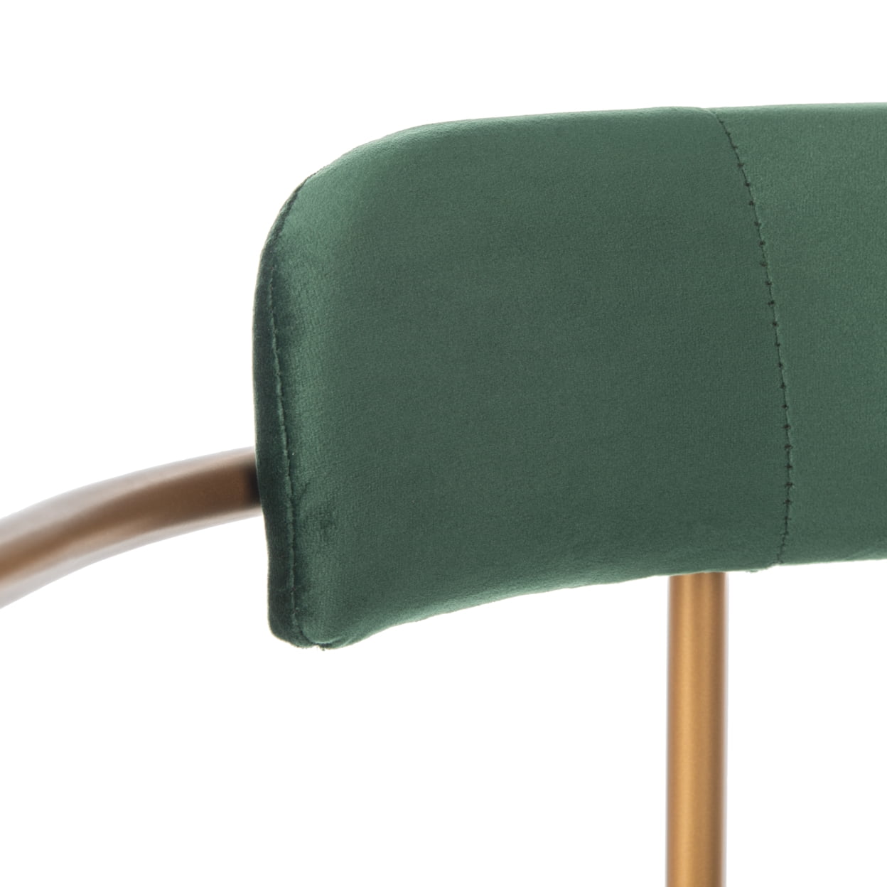 SAFAVIEH Camille Modern Solid Side Chair, Malachite Green/Gold, Set of 2