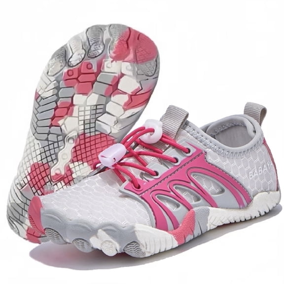 Babaya Kids Water Shoes Rubber Sole Athletic Swim Shoes for Boys Girls Quick-Dry Beach Pool Size 9.5-4