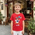thumbnail image 5 of BemeyourBBs Kids Toddler Baby Boy Girl 4th of July T Shirts Outfit Patriot 250th Independent Day Shirts Clothes Duck Holding American Flag Print T Shirts Kids Summer Casual Pullover Tee Shirt Tops, 5 of 10