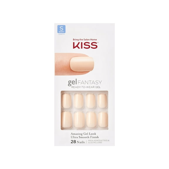 KISS Gel Fantasy Ready-to-Wear Fake Nails, ‘Bookworm’, 28 Count