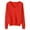 Red, variant on Mercatoo Girls V Neck Sweater Plain Knit Pullover Sweater Long Sleeve Oversized Loose Fit Soft Tops Clothes Kids Casual Tops