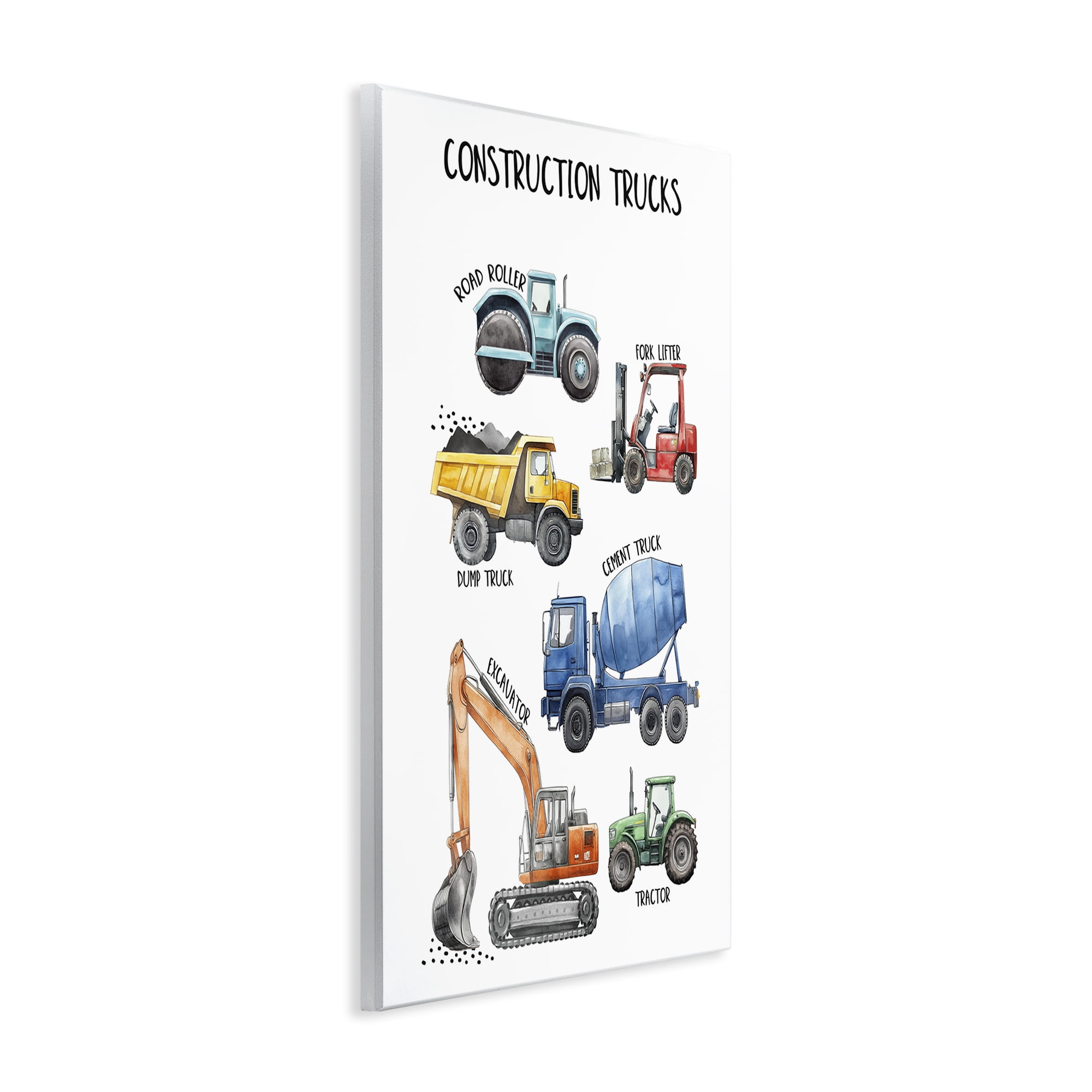 Stupell Industries Utility Trucks Construction Wall Plaque Art, design by Christine Simpson Art
