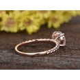 thumbnail image 6 of HeartsAndYou 1ct Round Cut Moissanite Engagement Ring for Women 18k Rose Gold Over Silver Rope Solitaire, 6 of 8