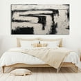 thumbnail image 2 of White abstract large abstract painting , wall art, line art, home decor, painting, minimalism textured wall art ,(41*81cm)16*32 Inches,Unstretched,Frameless, 2 of 4