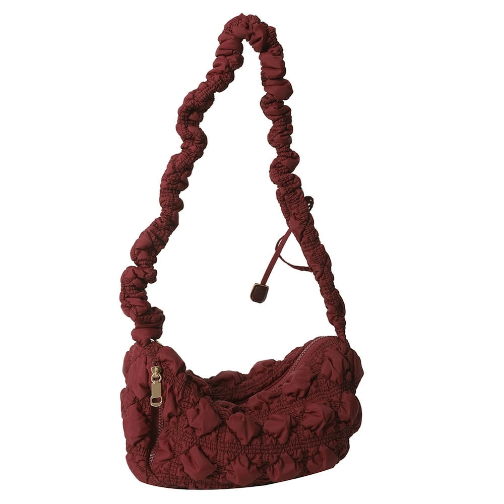 【Anyone more】Cloud Quilting Cross Bag Women Crossbody Bag Pleated Cloud Messenger Bags Quilted