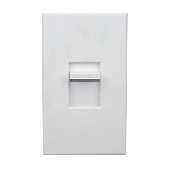 Lutron N-600-WH Nova Incandescent Single-Pole 600W Slide-to-Off Dimmer, White