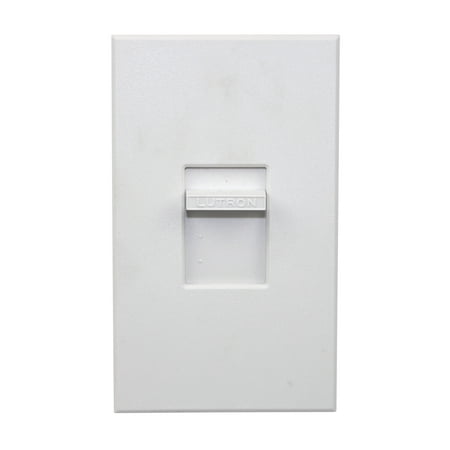 - Lutron N-600-WH Nova Incandescent Single-Pole 600W Slide-to-Off Dimmer, White