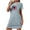 Blue, variant on Lovskoo American Flag Nightgowns for Women Plus Size Night Shirts Patriotic Graphic Short Sleeve Mini Dress Night Gown Dress Casual Pajamas Soft Sleepwear Black
