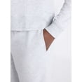thumbnail image 4 of Joyspun Women's Fleece Long Sleeve Top and Straight Leg Pants Lounge Set, 2-Piece, Sizes XS-3X, 4 of 4
