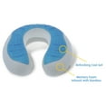 thumbnail image 3 of Cloudz Comfort Gel Memory Foam Travel Neck Pillow - Gray, 3 of 7