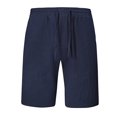 thumbnail image 2 of Cmfcve Men's Summer Shorts Pockets Elastic Waist Cotton Linen Shorts Drawstring Straight Sports Pants, 2 of 5