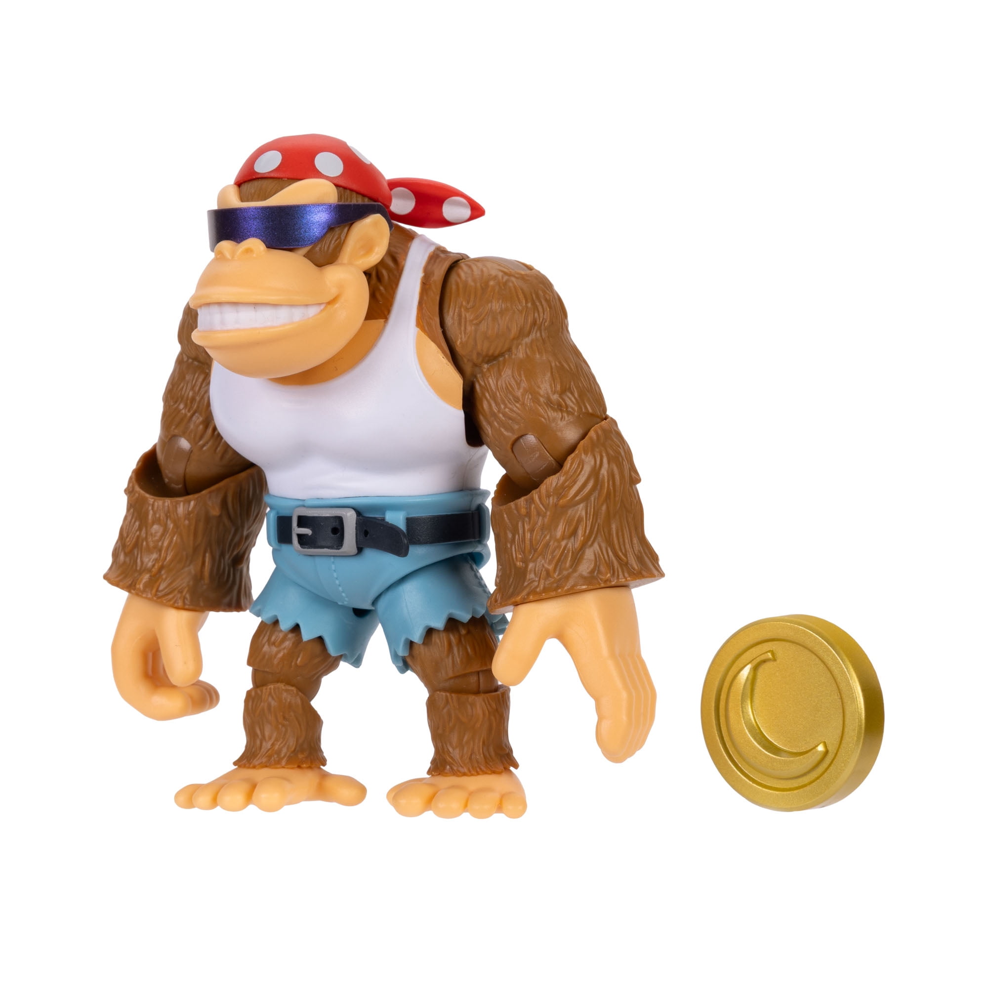 Nintendo 4 inch Funky Kong Action Figure with Banana Coin Accessory