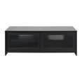 thumbnail image 3 of CorLiving Ellis Modular Engineered Wood TV Stand with 2 Fluted Glass Doors for Smaller TVs - Black, 3 of 9