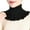 Black-3, variant on Knitted Collar Scarves for Women Detachable Fake High Collar Scarves Lapel Wrap Zipper Choker for Off Shoulder Clothing