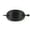 Black, variant on Pastel Faux Leather with Wooden Slide Stick Oval Hair Pin Barrette (Black)
