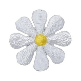 Large White Daisy - Flower - Iron on Applique/Embroidered Patch