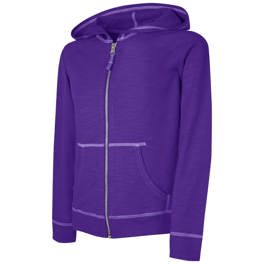 Hanes Hanes Girls Slub Jersey FullZip Hoodie, Sizes 416