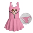 thumbnail image 5 of FUIALDOLG Butterfly Swimsuit for Girls One-piece Swimwear with Skirt Sleeveless Tank Top Bathing Suit Teenager Girl Athletic Bathing Suits Pool Parties Swimsuit 6-7Y, 5 of 7