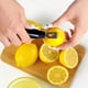 thumbnail image 4 of Exprimidor 3 en 1 de cítricos, limón y naranja, exprimidor manual de lima con recogedor de semillas, rallador de queso de acero inoxidable para cocina, color amarillo, 4 of 7